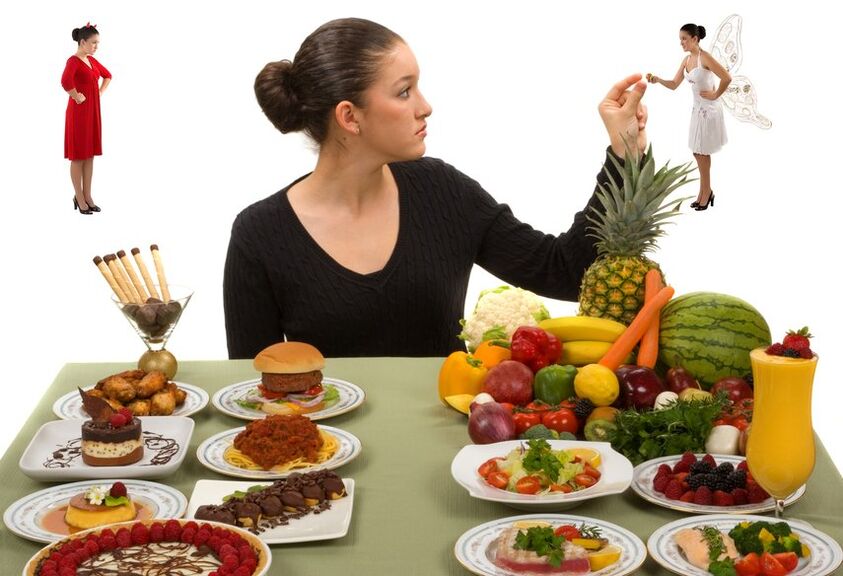 Nwatakịrị nwanyị ahụ na-eme nhọrọ n'etiti ngwaahịa bara uru ma ọ bụ ihe na-emerụ ahụ